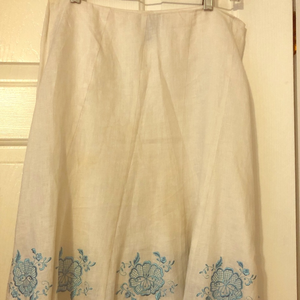 Linen Ann Taylor skirt. Lined. 8p EUC
